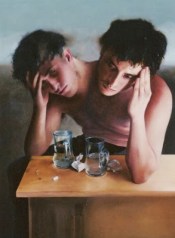 arte-surrealista-pintura (7) hombres de dos cabezas