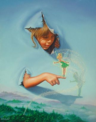 tinkerbell rasgando_tela_surrealismo_jim_warren
